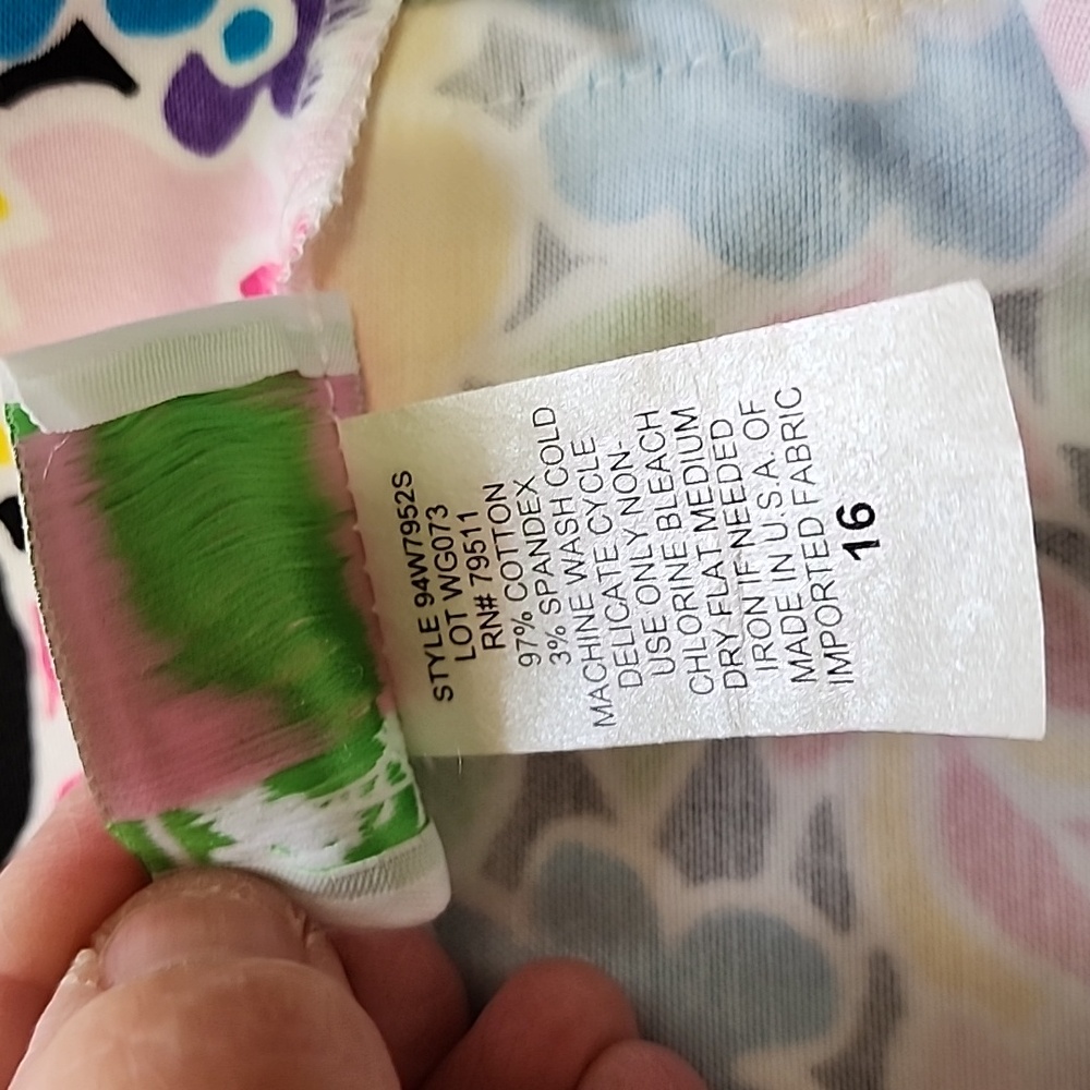 BAMBOO TRADERS SKORT Tropical Floral Bird Print 16 Back Zipper,Slits,Tennis,Golf - Picture 3 of 9